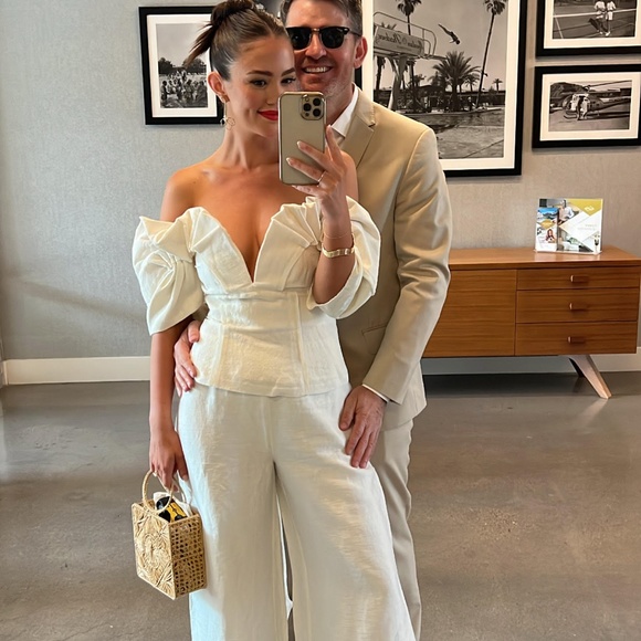 Cult Gaia - KORA PANT OFF WHITE LINEN - Picture 2 of 2